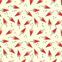 Seamless watermelon slice pattern. Vector background.