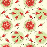 Seamless watermelons pattern. Vector background.