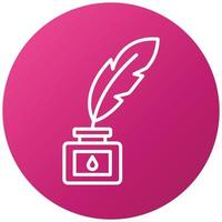 Feather And Ink Icon Style vector