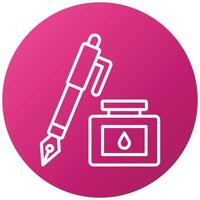 Pen And Ink Icon Style vector