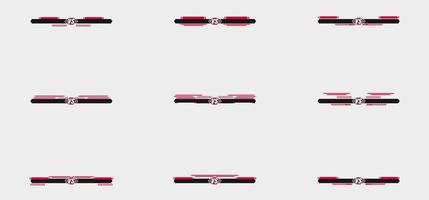 Set Of Versus Bar Battle Interface vector