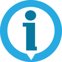 design de ícone de sinal de informação png