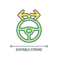 Choose right way RGB color icon. Have right to decide. Alternative heading. Appropriate course. Isolated vector illustration. Simple filled line drawing. Editable stroke.