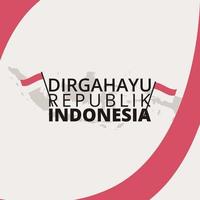 happy indonesian independence day banner background with red and white color vector