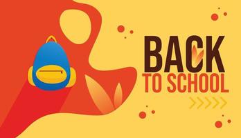 back to school banner illustration vector