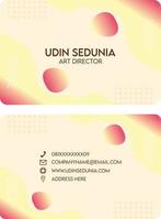 business card illustration vector with gradient color