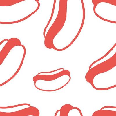 food hot dog pattern vector illustration, for background, textile, etc