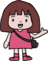 desenhar design de sinal de ícone de menina de menino de desenho animado png