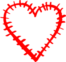 Hand draw Heart icon love sign design png