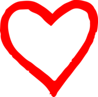 Hand draw Heart icon love sign design png