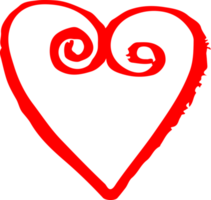 main dessiner coeur icône conception de signe d'amour png