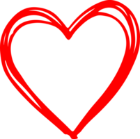 Hand draw Heart icon love sign design png