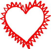 mão desenhar ícone de coração design de sinal de amor png