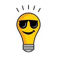 smart lamp cartoon vector funny