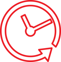 conception de signe d'icône d'horloge de temps png