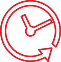 diseño de signo de icono de reloj de tiempo png