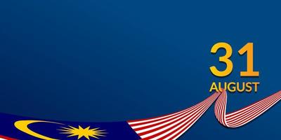 fondo del día de la independencia de malasia para presentación y diseño de banner vector