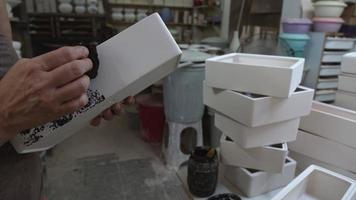 Handmade Ceramic Art in a Ceramic Studio Workshop video