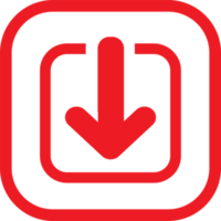 símbolo de icono de descarga de signo simple png