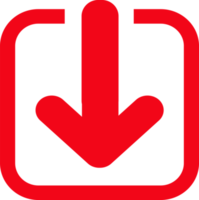 símbolo de icono de descarga de signo simple png