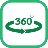 einfaches 360-Grad-Icon-Schild-Design png