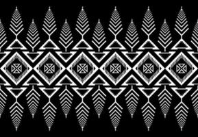 Ethnic geometric seamless pattern. Native traditional. black and white Design for background,carpet,wallpaper,clothing,wrapping,batic,fabric,vector illustraion.embroidery style. vector