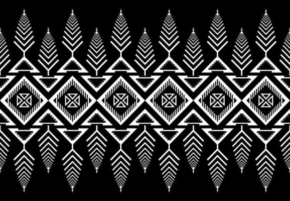 Ethnic geometric seamless pattern. Native traditional. black and white Design for background,carpet,wallpaper,clothing,wrapping,batic,fabric,vector illustraion.embroidery style.