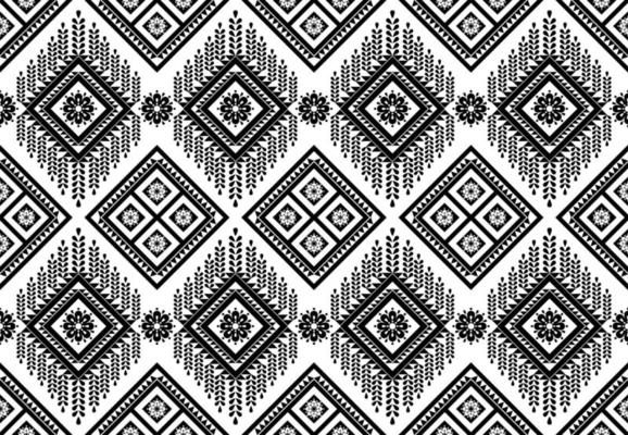 Ethnic geometric seamless pattern. Native traditional. Flower decoration. Design for background,carpet,wallpaper,clothing,wrapping,batic,fabric,vector illustraion.embroidery style.