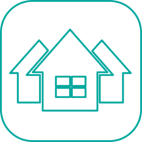 simple house symbol and home icon sign png