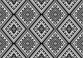 Ethnic seamless pattern traditional geometric black and white. Design for background,carpet,wallpaper,clothing,wrapping,batic,fabric,vector illustraion.embroidery style. vector