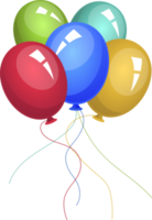 färgade ballonger clipart design illustration png