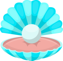 Sea shell with pearl clipart design illustration png