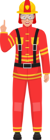 ilustración de diseño de imágenes prediseñadas de bombero png