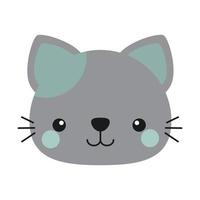 Ilustración de vector de personaje de dibujos animados lindo gato. animal