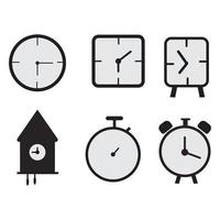 set of different types of clock vector illustration flat design