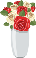 vaso com ilustração de design de clipart de flores