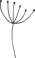 illustrazione di disegno di clipart fiore disegnato a mano png