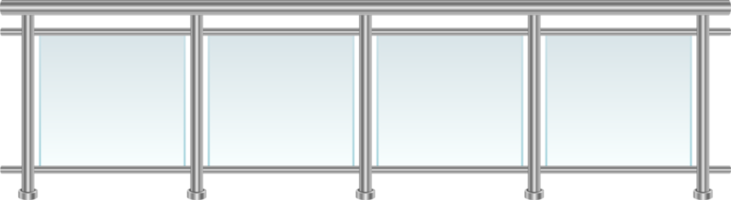 Glass railing clipart design illustration png