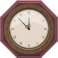 ilustración de diseño de imágenes prediseñadas de reloj de pared vintage png