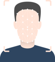 ilustração de design de clipart de desbloqueio de verificação facial png