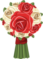 ilustração de design de clipart de buquê de flores png