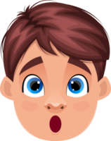 Little kid face expression clipart design illustration png