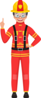 ilustração de design de clipart de bombeiro menino png