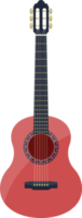 ilustración de diseño de imágenes prediseñadas de guitarra clásica con estilo png