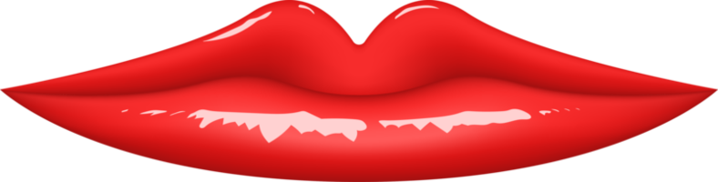 lèvres rouges clipart design illustration png
