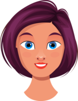 Woman face clipart design illustration png