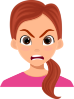 femme visage expression clipart conception illustration png