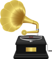 illustration de conception de vecteur de gramophone réaliste png