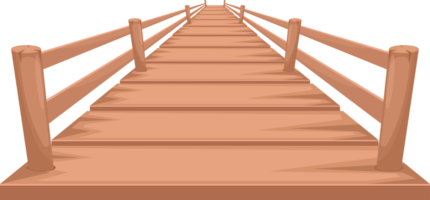 ilustração de design de clipart de ponte de madeira png