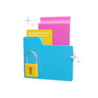 secure business illustration 3d png